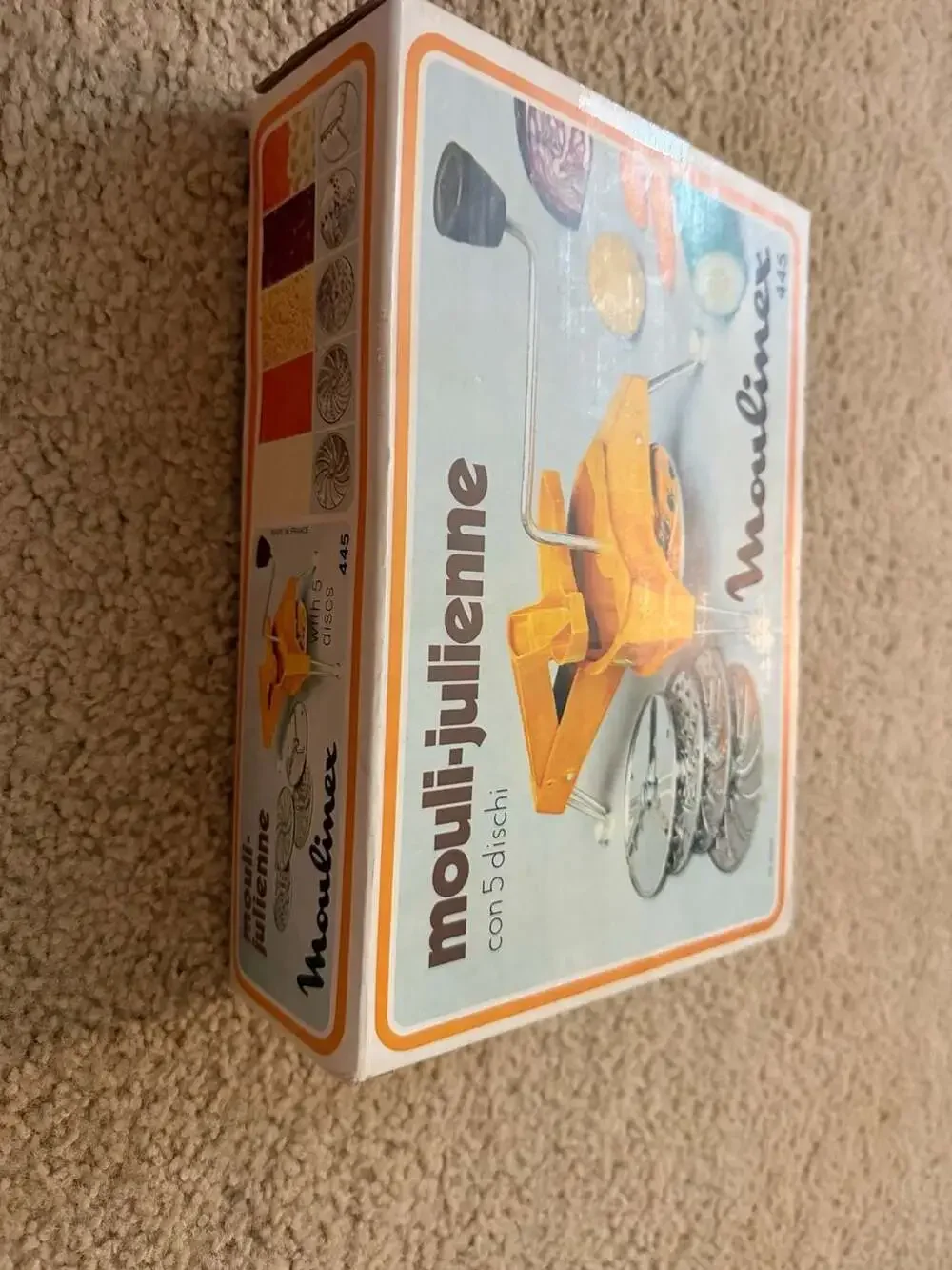 Vintage Moulinex Mouli-Julienne Vegetable Slicer 445 in Original Box